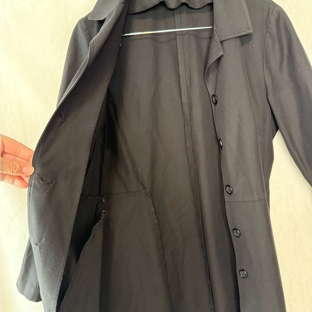 S & D Black blazer overcoat Coat Size M Blazer Jacket fitted tailored